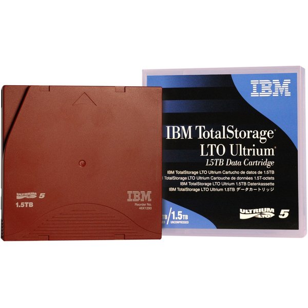 Ibm Storage Media Tape, Lto, Ultrium-5, 1.5Tb/3.0Tb 46X1290